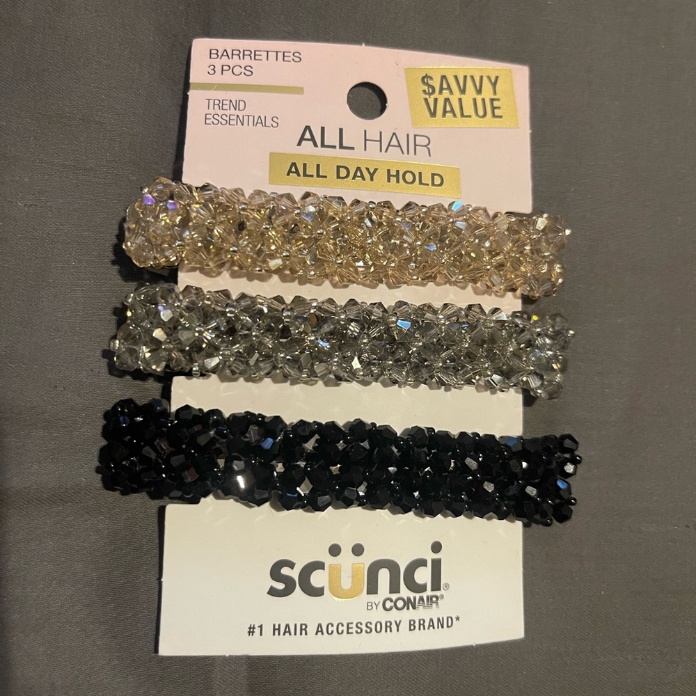 Scunci By Conair 3 Piece Hair Barrettes